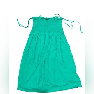Motherhood Maternity Ruched Bodice Teal Maternity top/dress with ties small